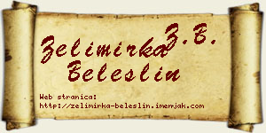 Želimirka Beleslin vizit kartica